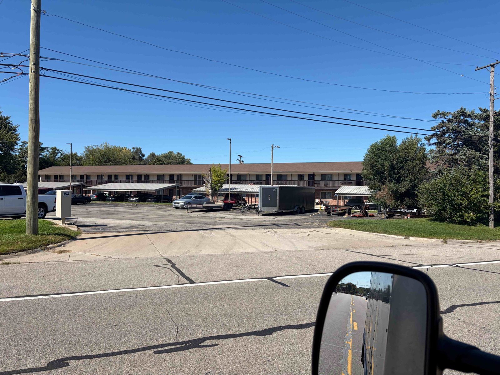 Open-air outdoor storage lot in Mount Clemens with trailers parked